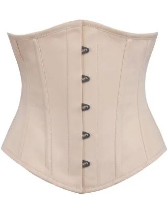 Beige Cotton Underbust Corset