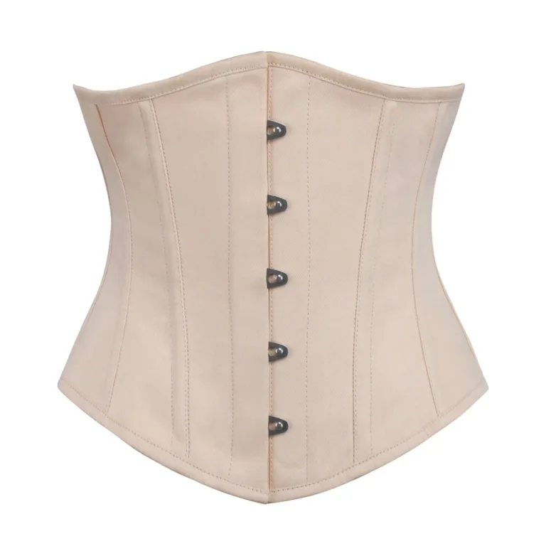 Beige Cotton Underbust Corset