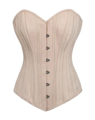 Beige Overbust Cotton Corset