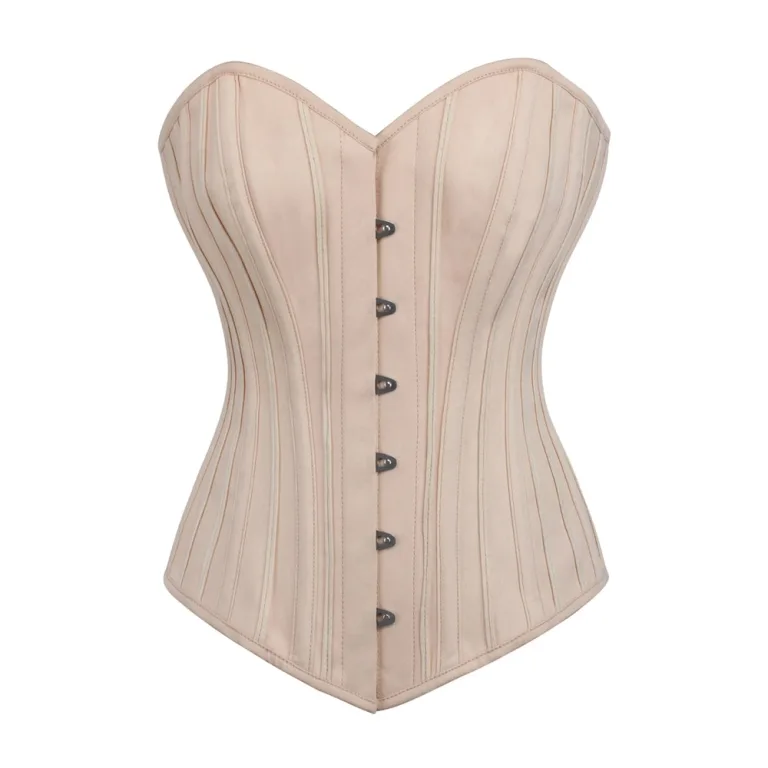 Beige Overbust Cotton Corset