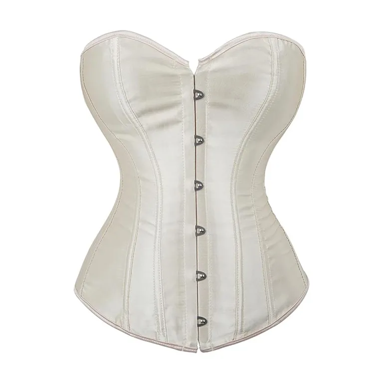 Beige Overbust Satin Corset