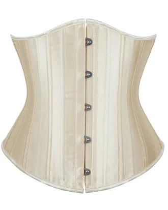 Beige Satin Underbust Corset