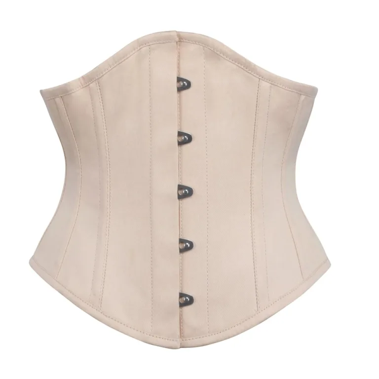 Beige Underbust Cotton Corset