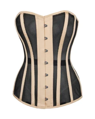 Black And Beige Mesh Corset