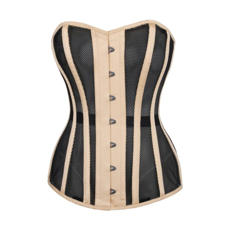 Black And Beige Mesh Corset