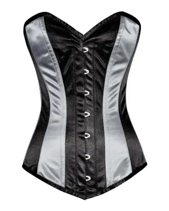 Black And Grey Satin Corset