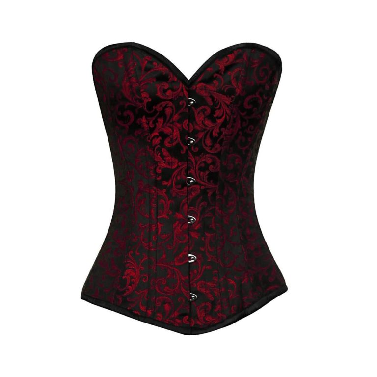 Black And Red Brocade Corset
