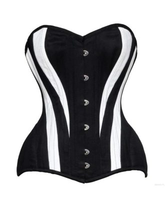 Black and White Overbust Corset