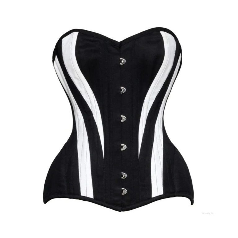 Black and White Overbust Corset