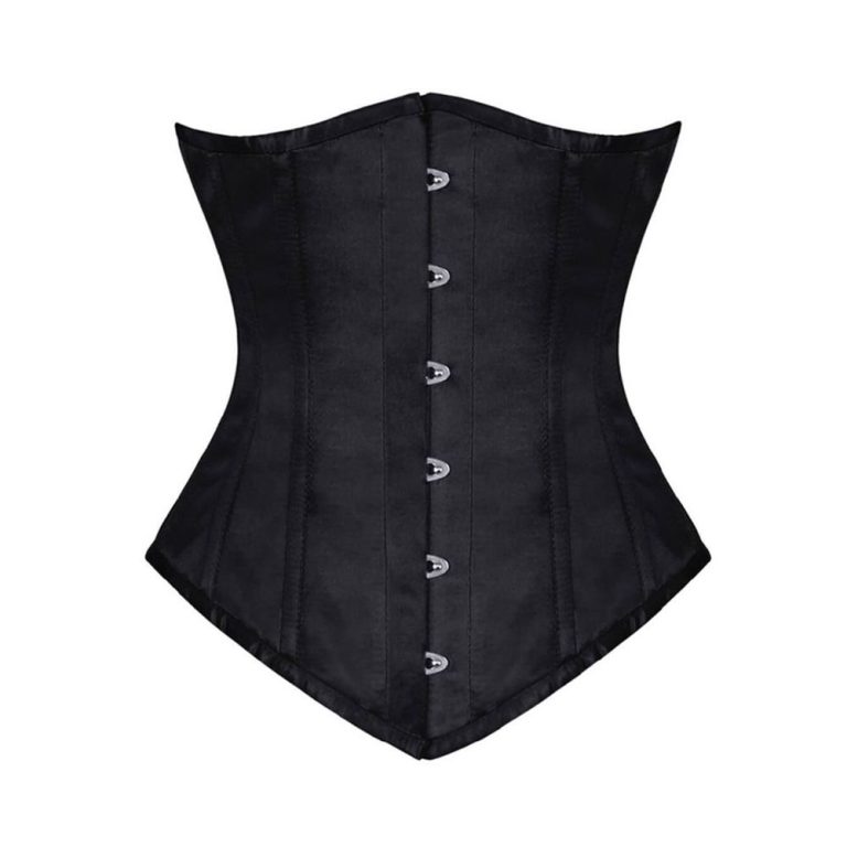 Black Satin Underbust Corset