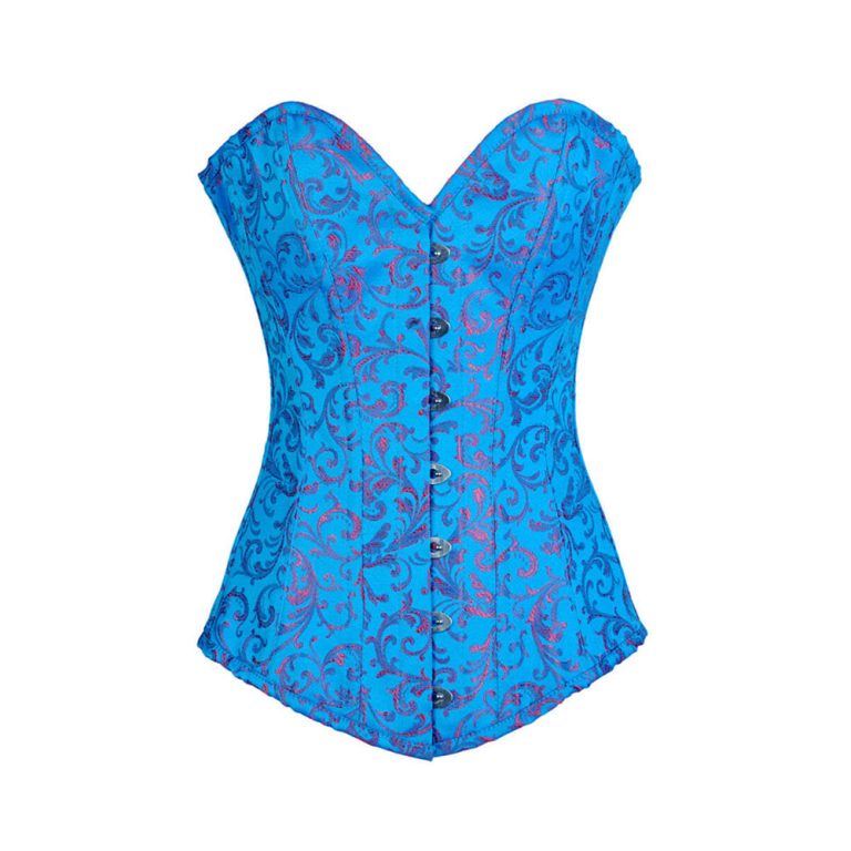 Blue Brocade Corset