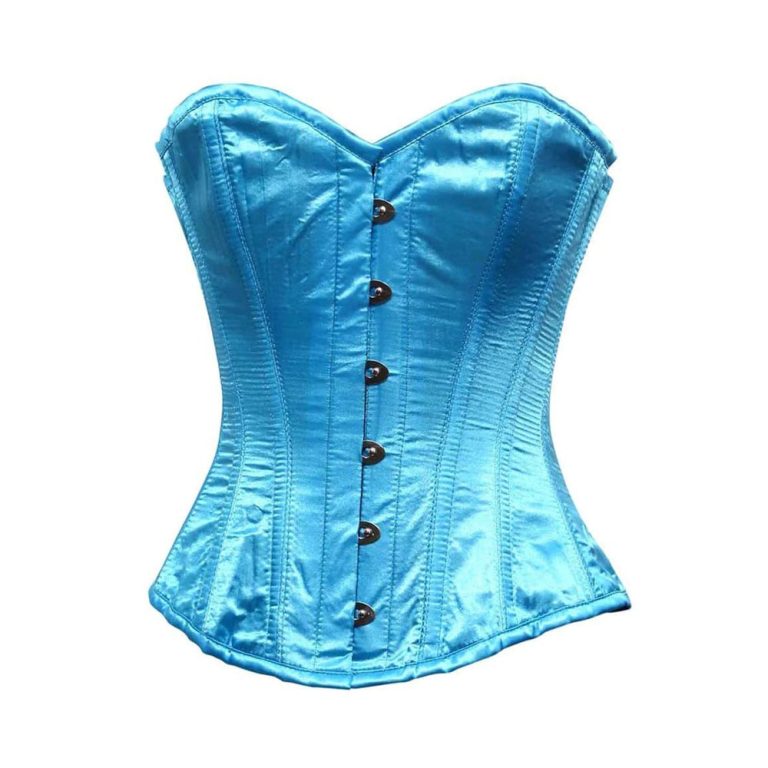 Blue Satin Corset