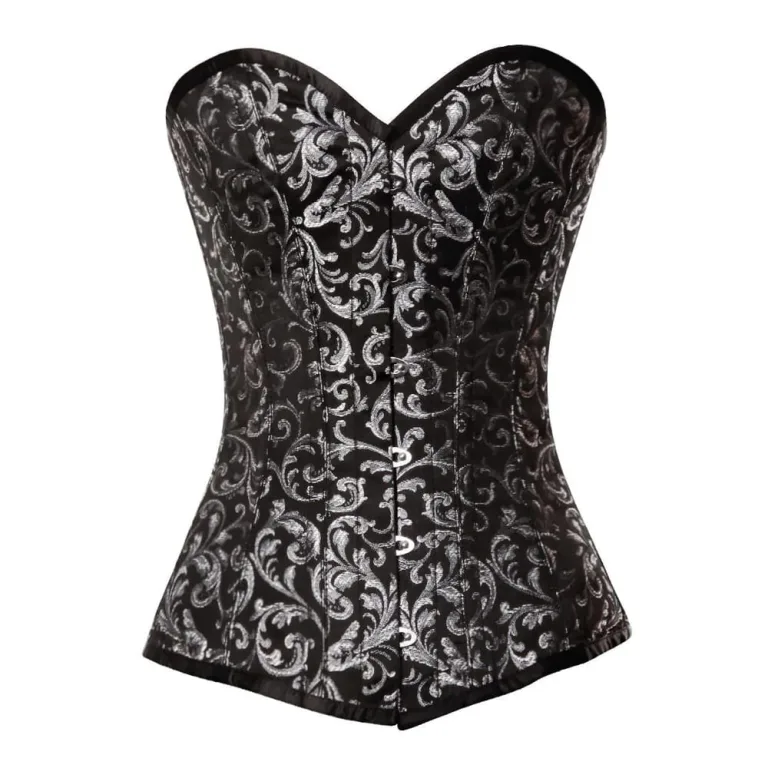 Brocade Grey Overbust Corset