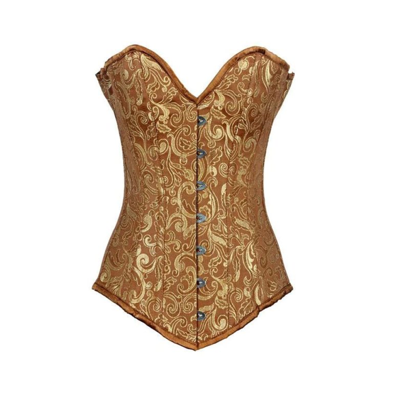 Brown And Gold Brocade Corset