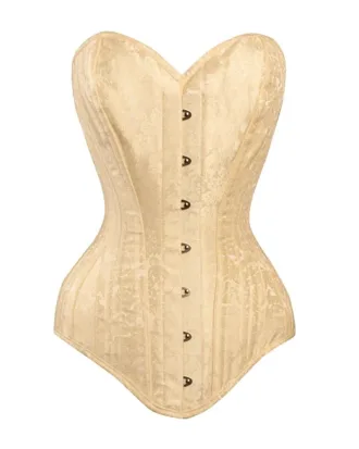 Cream Brocade Overbust Corset