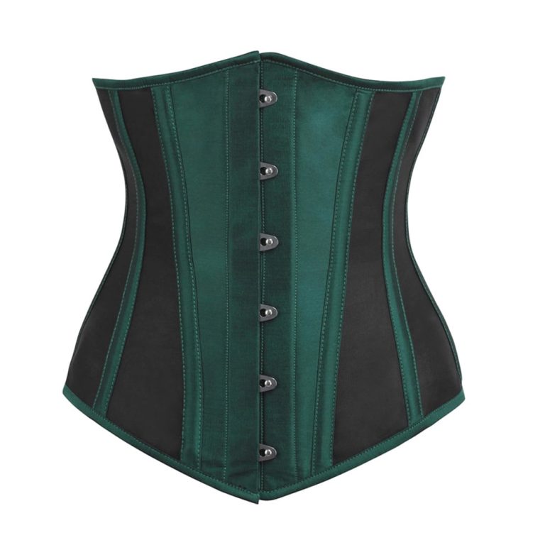 Dark Green And Black Underbust Corset