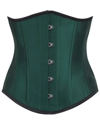 Dark Green Satin Corset