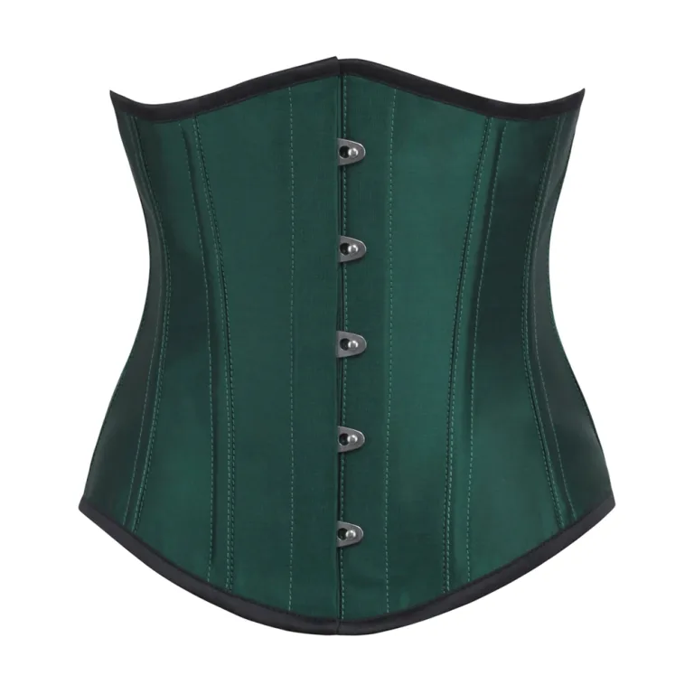 Dark Green Satin Corset