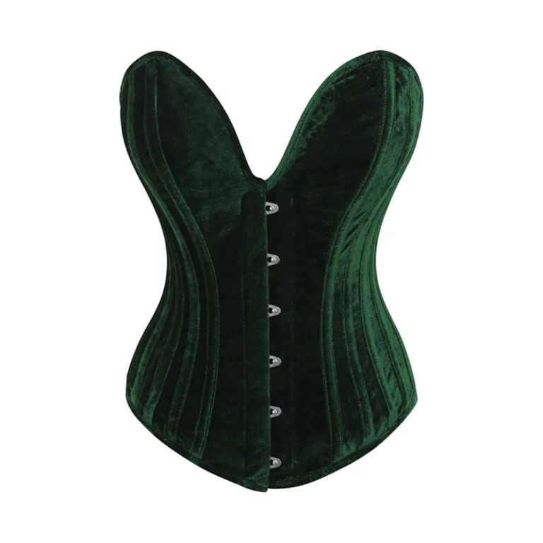 Dark Green Velvet Corset