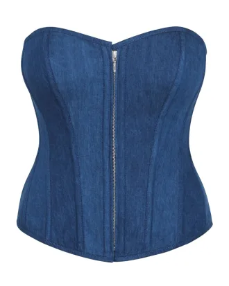 Denim Blue Overbust Corset