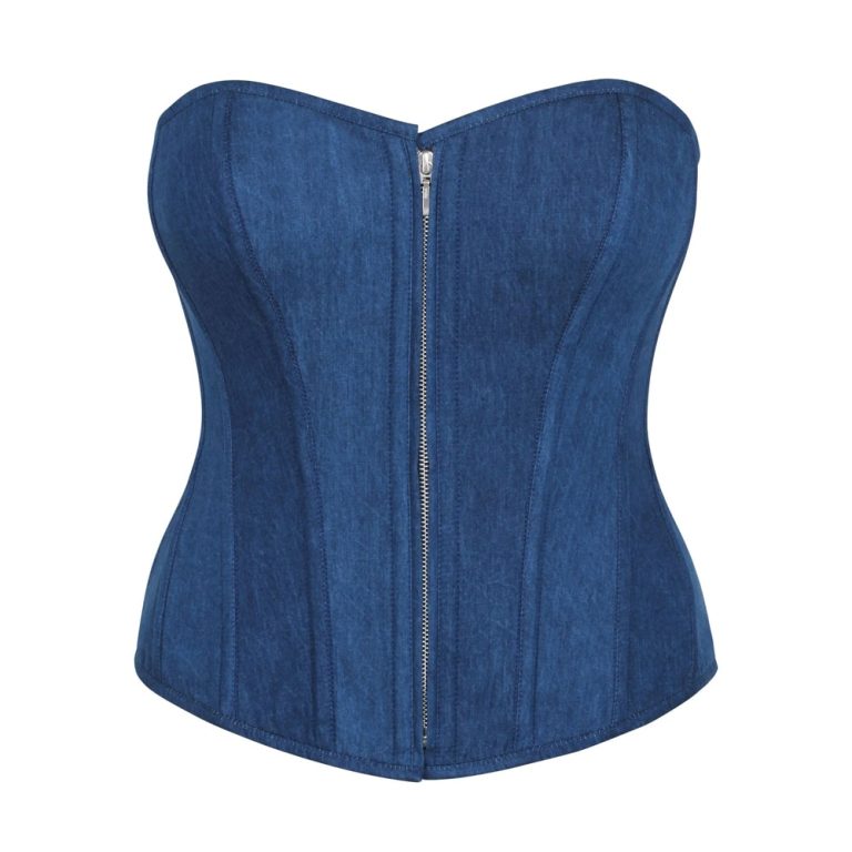 Denim Blue Overbust Corset