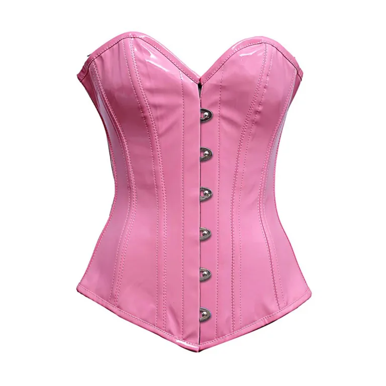 Pink PVC Overbust Corset