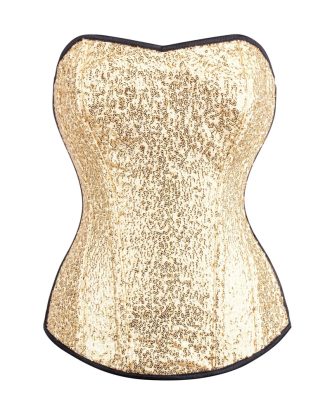 Gold And Black Overbust Corset
