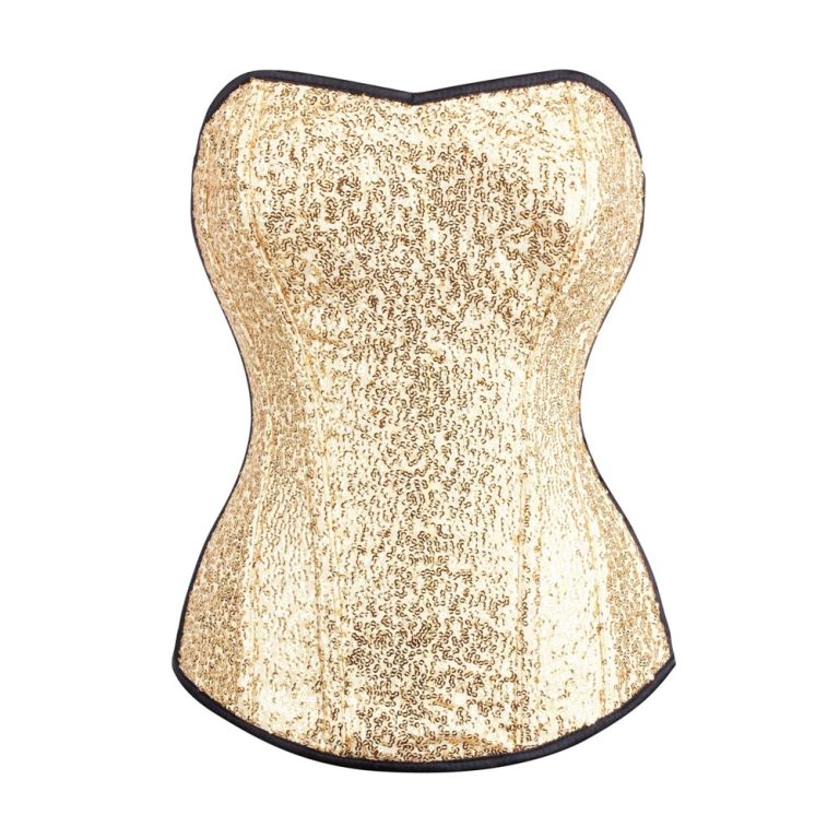 Gold And Black Overbust Corset