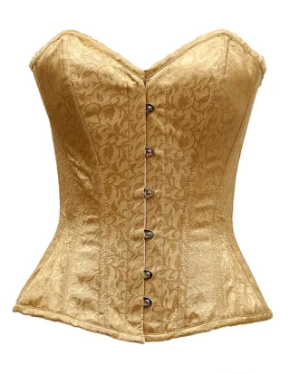 Gold Brocade Overbust Corset