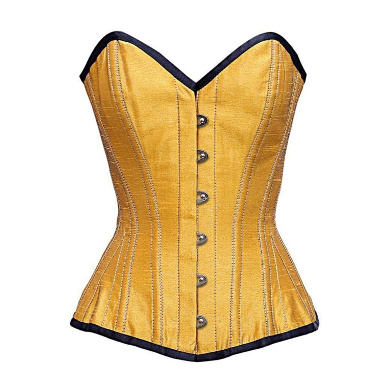 Gold Cotton Overbust Corset