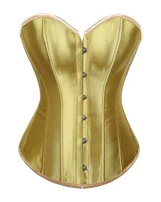 Gold Satin Overbust Corset