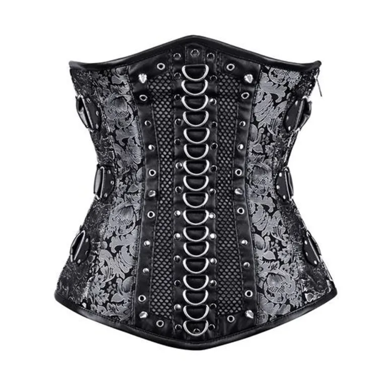 Gothic Black And Grey Corset