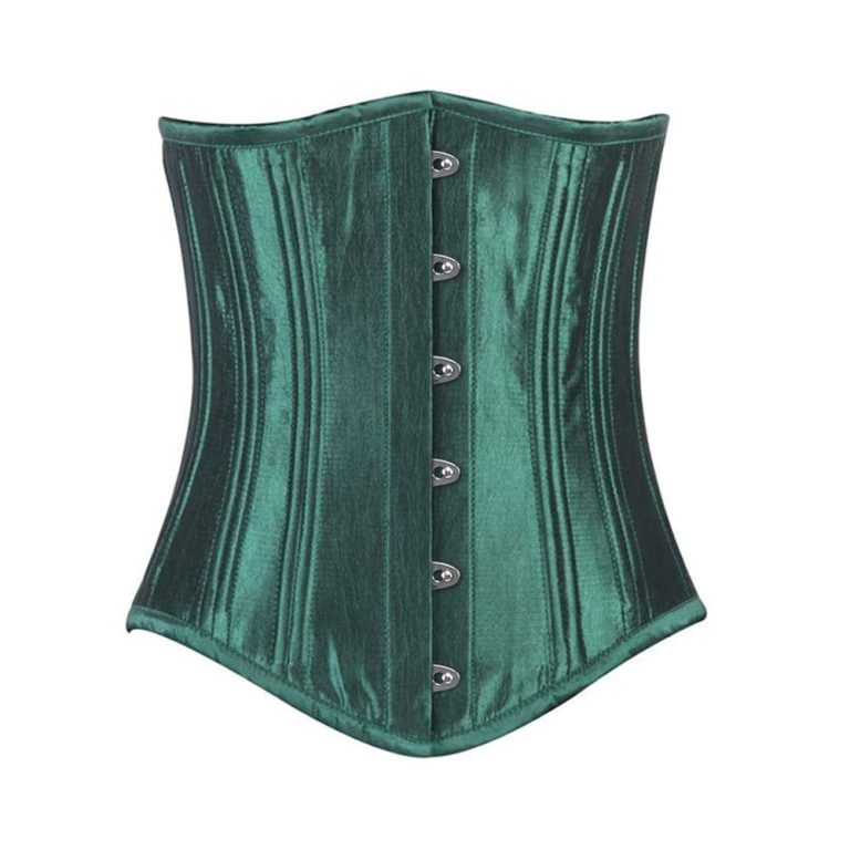 Green Satin Underbust Corset