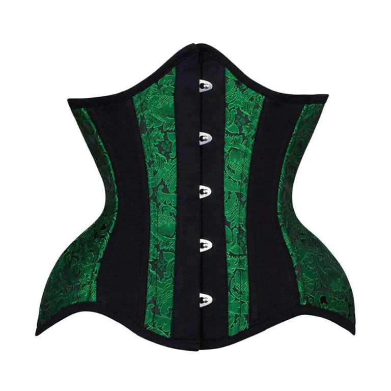 Green Brocade Underbust Corset