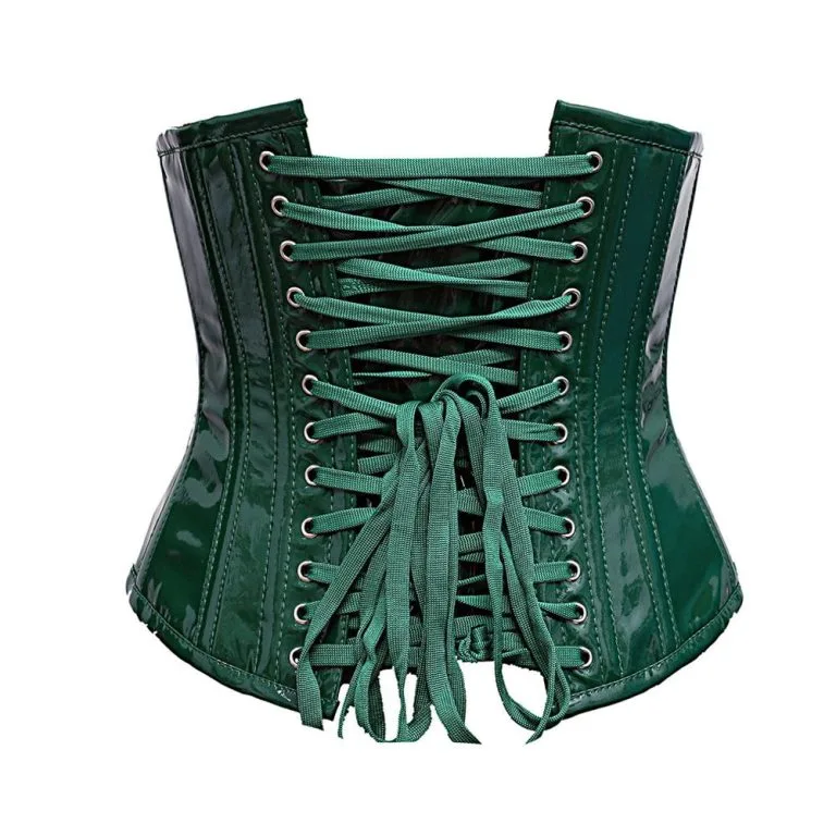Green Steel Boned Corset - Image 3