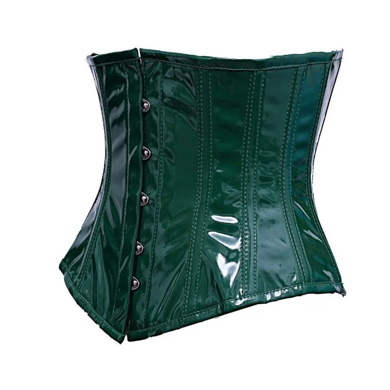 Green Steel Boned Corset - Image 2