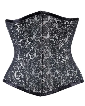 Grey Brocade Corset