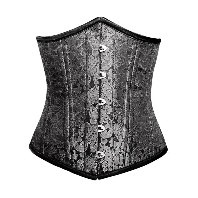 Grey Underbust Brocade Corset