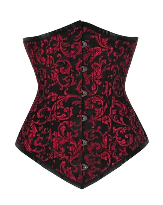 Maroon Brocade Corset