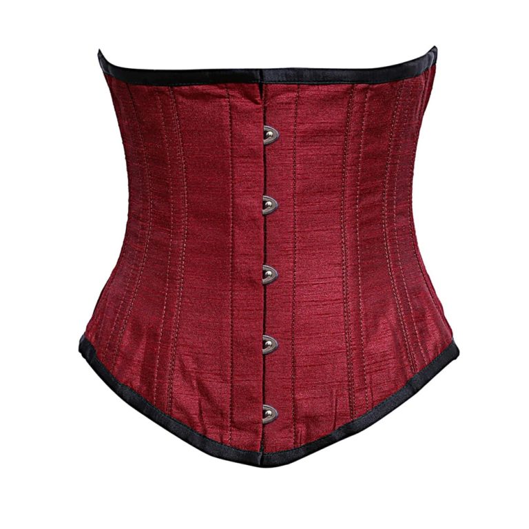 Maroon Underbust Cotton Corset