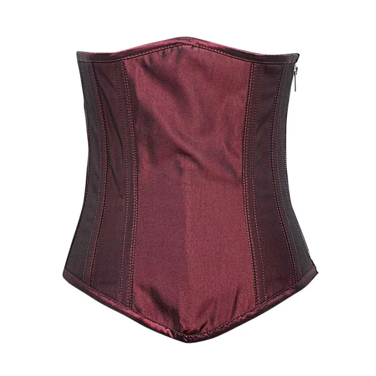 Maroon Zipper Corset