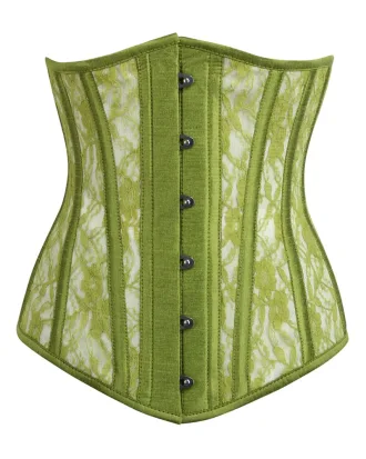 Olive Green Mesh Corset