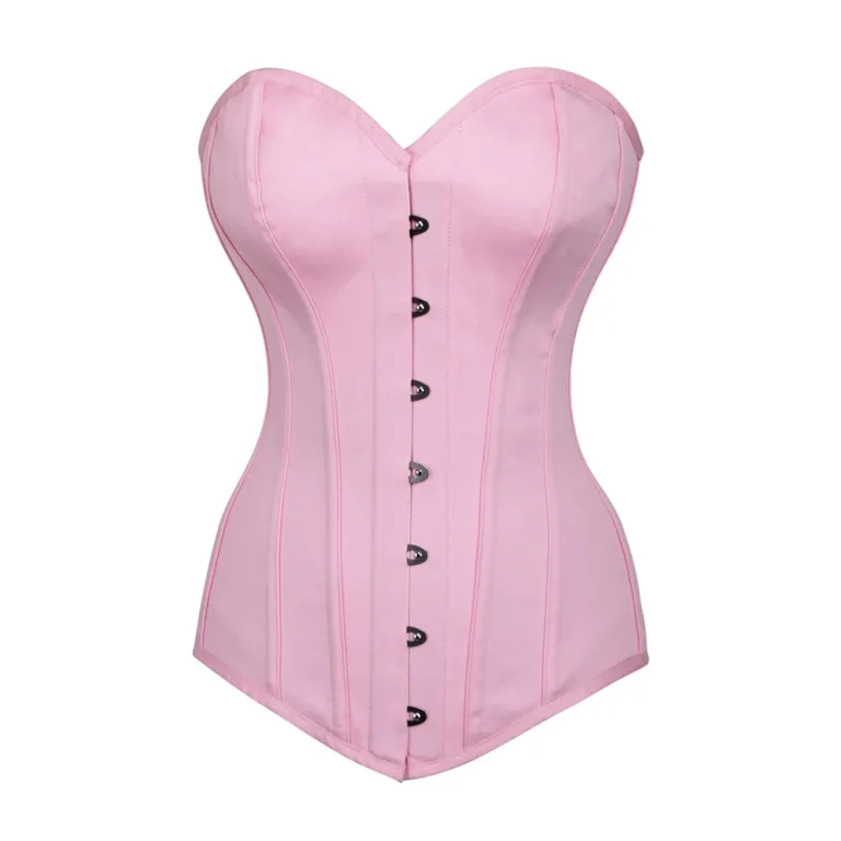 Pink Cotton Overbust Corset