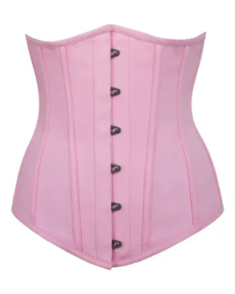 Pink Cotton Underbust Corset