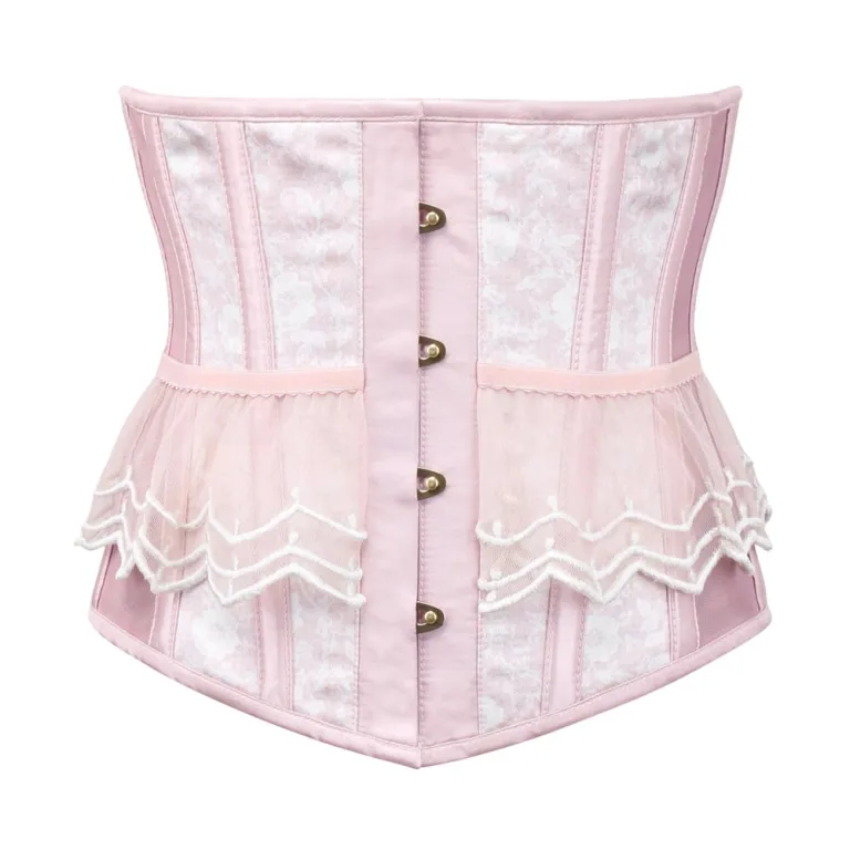 Pink Underbust Mesh Corset