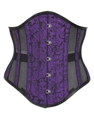 Purple Mesh Underbust Corset