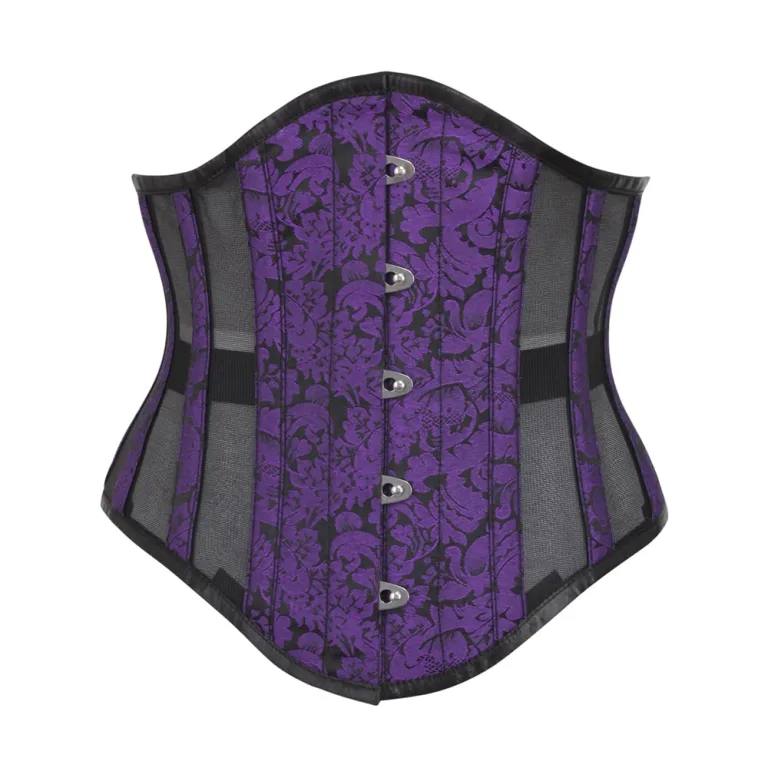 Purple Mesh Underbust Corset