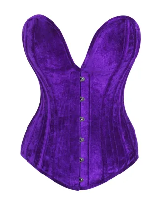 Purple Velvet Overbust Corset