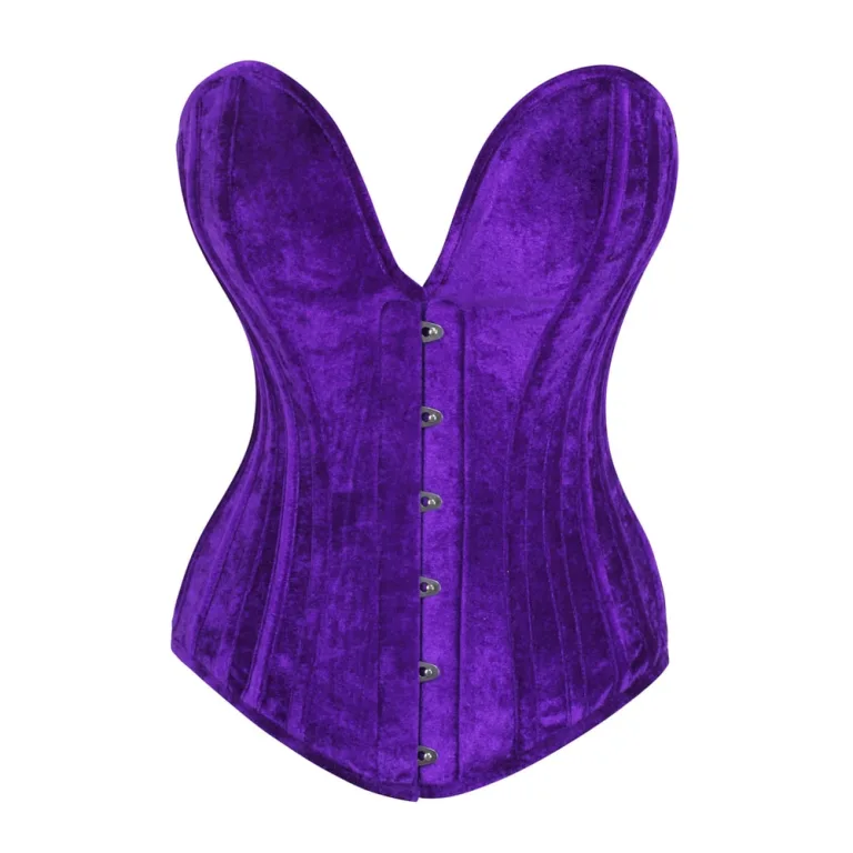 Purple Velvet Overbust Corset