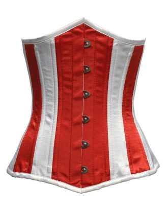 Red And White Satin Corset
